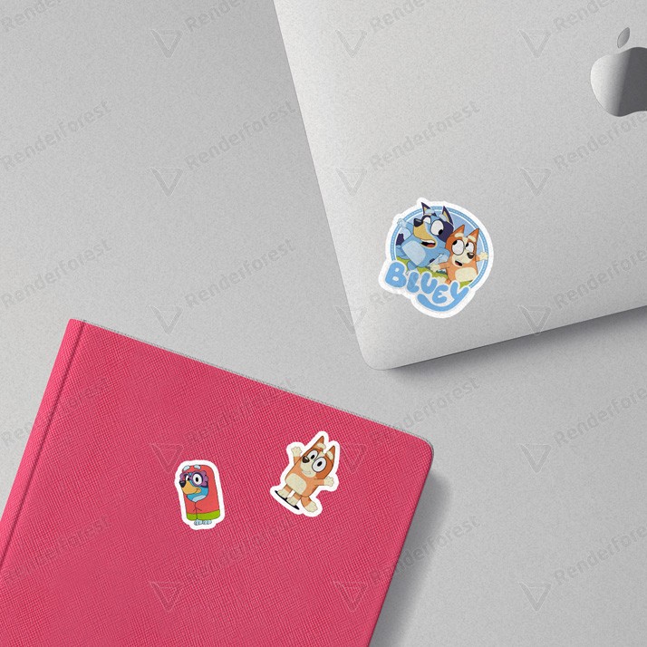 Bluey Family & Friends Sticker Pack – 24 Glossy Stickers | Nuho India