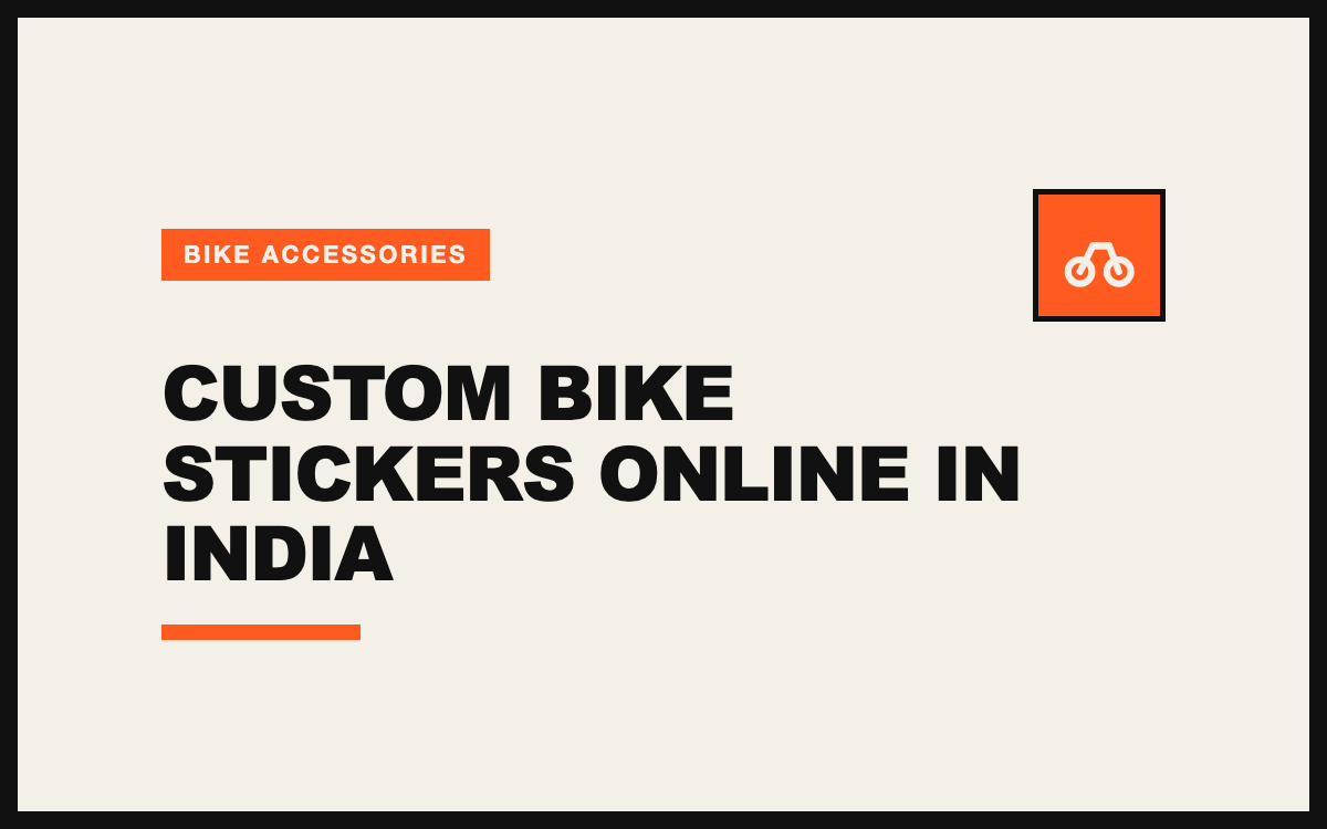 Custom Bike Stickers Online in India: Tank, Fairing and Helmet