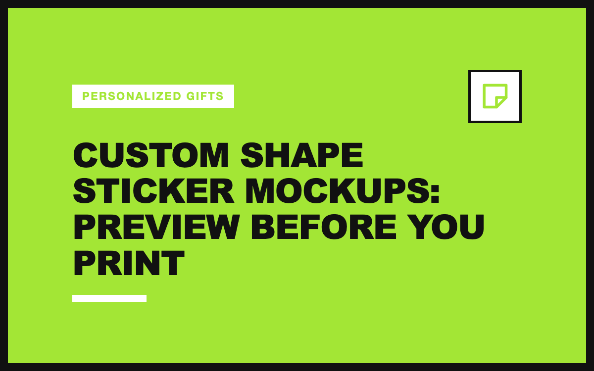Custom Shape Sticker Mockups: Preview Before You Print